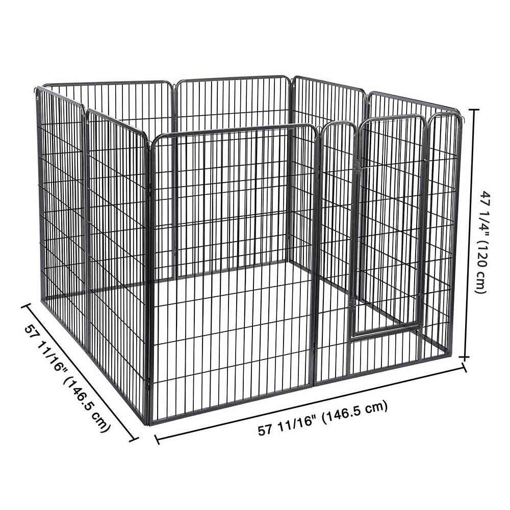 Yescom Heavy Duty Dog Playpen 48" Tall 48-Panel Puppy Pen Metal Image