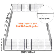Yescom Heavy Duty Dog Playpen 48" Tall 16-Panel Puppy Pen Metal Image