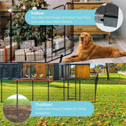 Yescom Heavy Duty Dog Playpen 40" Tall 16-Panel Puppy Pen Metal Image