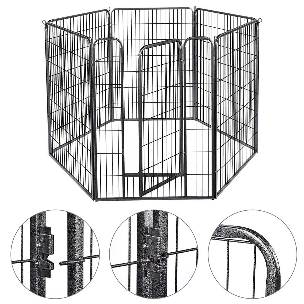 Yescom Heavy Duty Dog Playpen 48" Tall 36-Panel Puppy Pen Metal Image