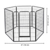Yescom Heavy Duty Dog Playpen 48" Tall 6-Panel Puppy Pen Metal