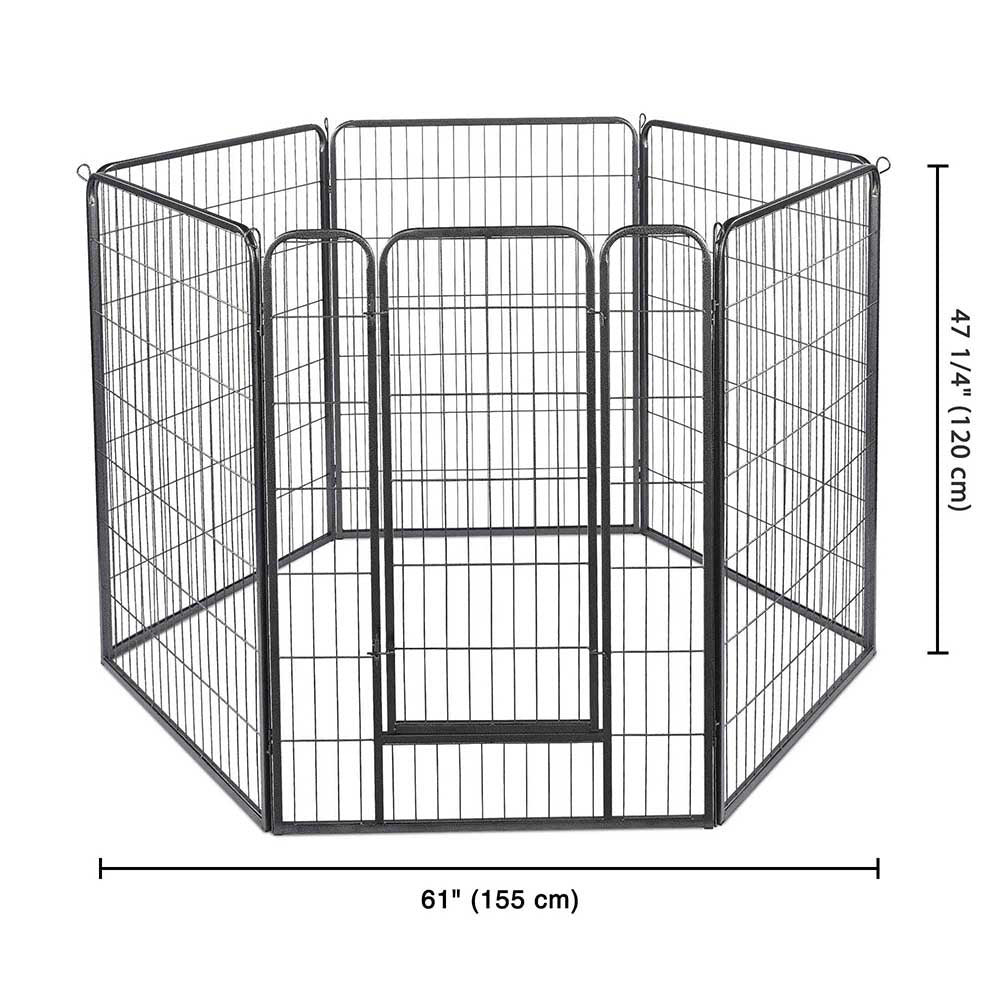 Yescom Heavy Duty Dog Playpen 48" Tall 6-Panel Puppy Pen Metal Image