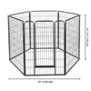Yescom Heavy Duty Dog Playpen 48" Tall 12-Panel Puppy Pen Metal