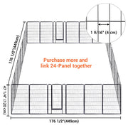Yescom Heavy Duty Dog Playpen 48" Tall 36-Panel Puppy Pen Metal Image