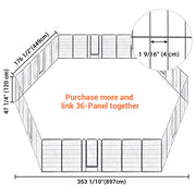Yescom Heavy Duty Dog Playpen 48" Tall 12-Panel Puppy Pen Metal Image