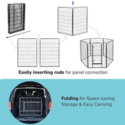 Yescom Heavy Duty Dog Playpen 48" Tall 6-Panel Puppy Pen Metal Image