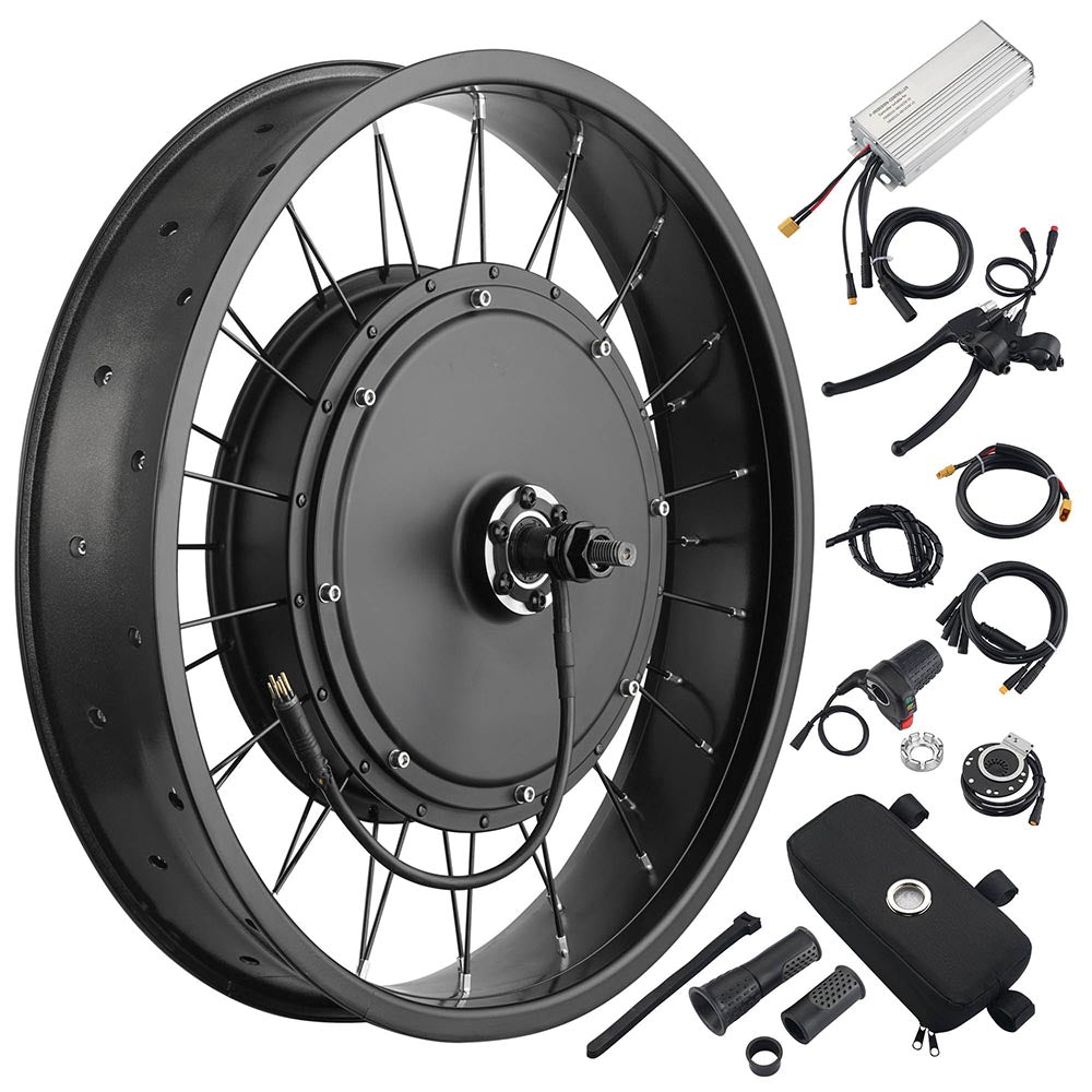Yescom 20" Front Wheel Electric Bicycle Motor Fat Tire Kit 48v 1000w