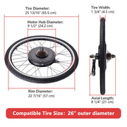 26in rear electric bicycle motor conversion kit 48v 1000w 26" VARSTROM BAFANG | Hub Build your electric bike with the DIY 26 Inch 48v 1000w ebike conversion kit Voilamart Electric Bicycle Kit 26"