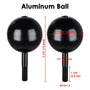 Yescom Flagpole Ball Pole Top Ornament 2ct/pk, Aluminum Black Image