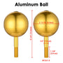 Yescom Flagpole Ball Pole Top Ornament 2ct/pk, Aluminum Gold Image