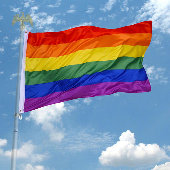 Yescom Rainbow Flag 3x5ft Poly Pride Peace Banner Image