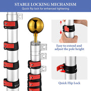 Yescom EZ GO Aluminum Telescopic Flagpole (20', 25', 30' Options) Image