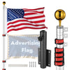 Yescom 20ft Banner Poles for Event, Grand Opening, Promo(Mount Included)