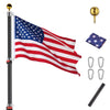 Yescom EZ GO Aluminum Telescopic Flagpole (20', 25', 30' Options)