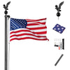 Yescom Aluminum Sectional Flagpole Kit with US Flag 20'
