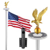 Yescom Bravery MEGA Flagpole with Dock Mount, Light & Regal Eagle Topper