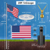 Yescom Bravery MEGA Flagpole with Dock Mount, Light & Regal Eagle Topper