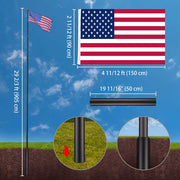Yescom EZ GO Telescopic Flagpole with Tire Mount Image