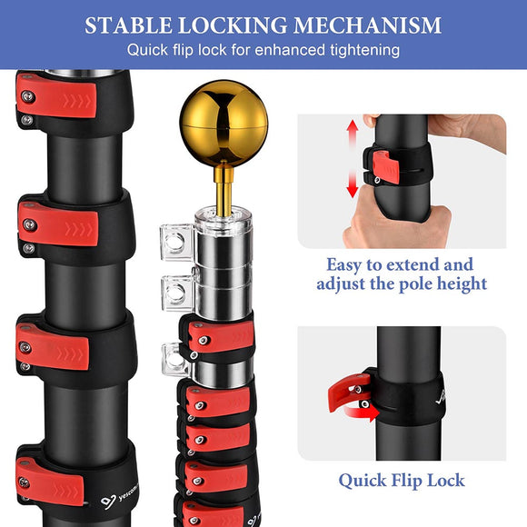 Yescom EZ GO Telescopic Flagpole with Tire Mount Image