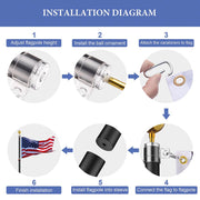 Yescom EZ GO Telescopic Flagpole with Tire Mount Image