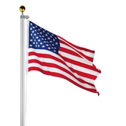 Yescom Bravery 13Gauge Aluminum Flagpole (20', 25', 30' Options), 20ft Silver Image