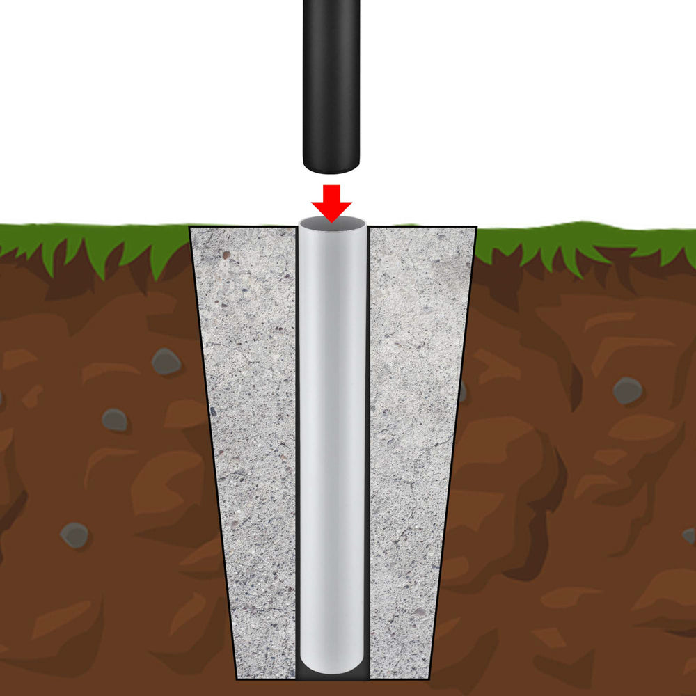 Yescom Sectional In-ground Flagpoles Sleeve for 20', 25', 30' Image