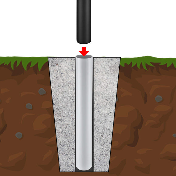 Yescom Sectional In-ground Flagpoles Sleeve for 20', 25', 30' Image