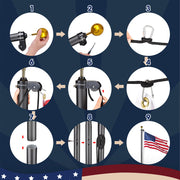 Yescom Bravery 13Gauge Aluminum Flagpole (20', 25', 30' Options) Image