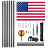 Yescom Bravery 13Gauge Aluminum Flagpole (20', 25', 30' Options)