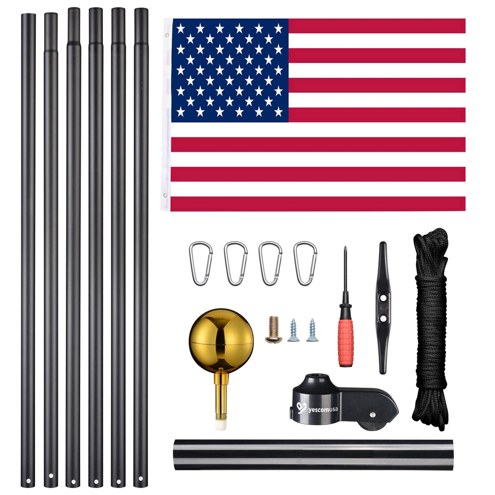 Yescom Bravery 13Gauge Aluminum Flagpole (20', 25', 30' Options) Image