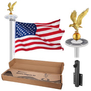 Yescom Bravery MEGA Flagpole with Dock Mount, Light & Regal Eagle Topper Image