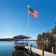 Yescom Bravery MEGA Flagpole with Dock Mount, Light & Regal Eagle Topper Image