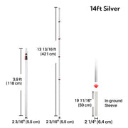 Yescom Telescoping Antenna Mast for Starlink Gen3 to V5, RV, 14ft Silver Image