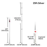 Yescom Telescoping Antenna Mast for Starlink Gen3 to V5, RV, 25ft Silver Image