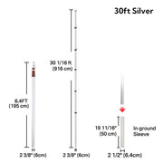 Yescom Telescoping Antenna Mast for Starlink Gen3 to V5, RV, 30ft Silver Image