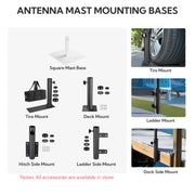 Yescom Telescoping Antenna Mast for Starlink Gen3 to V5, RV Image
