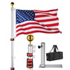 Yescom EZ GO Telescopic Flagpole with Tire Mount