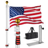 Yescom EZ GO Telescopic Flagpole with Tire Mount