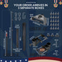 Yescom Telescopic Antenna Mast & Ladder Mount for Starlink Mini, 14ft Black Image