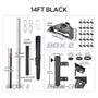 Yescom Telescopic Antenna Mast & Ladder Mount for Starlink Mini, 14ft Black Image