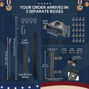 Yescom Telescopic Antenna Mast & Ladder Mount for Starlink Mini, 25ft Black Image