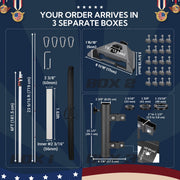 Yescom Telescopic Antenna Mast & Ladder Mount for Starlink Mini, 25ft Silver Image