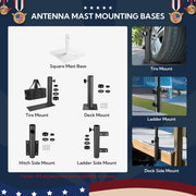 Yescom Telescopic Antenna Mast & Ladder Mount for Starlink Mini Image