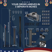 Yescom Telescopic Antenna Mast & Ladder Mount for Starlink Mini, 30ft Black Image