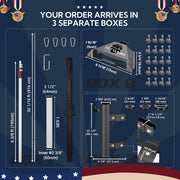 Yescom Telescopic Antenna Mast & Ladder Mount for Starlink Mini, 30ft Silver Image