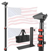Yescom Starlink Mini Pole Mount D2.75" with Tire Mount(14'-30' Options), 14ft Black Image