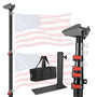 Yescom Starlink Mini Pole Mount D2.75" with Tire Mount(14'-30' Options), 14ft Black Image