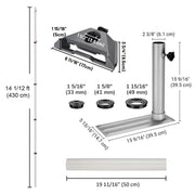 Yescom Starlink Mini Pole Mount D2.75" with Tire Mount(14'-30' Options) Image