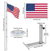 Yescom Aluminum Telescoping Flagpole with Stand & Light
