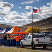 Yescom Aluminum Telescoping Flagpole with Stand & Light Image